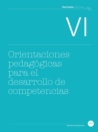 Currículo Nacional
cn
VI
Orientaciones
pedagógicas
para el
desarrollo de
competencias
187
Ministerio de Educación
 