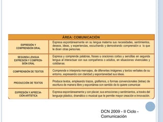 DCN 2009 - II Ciclo -
Comunicación
 