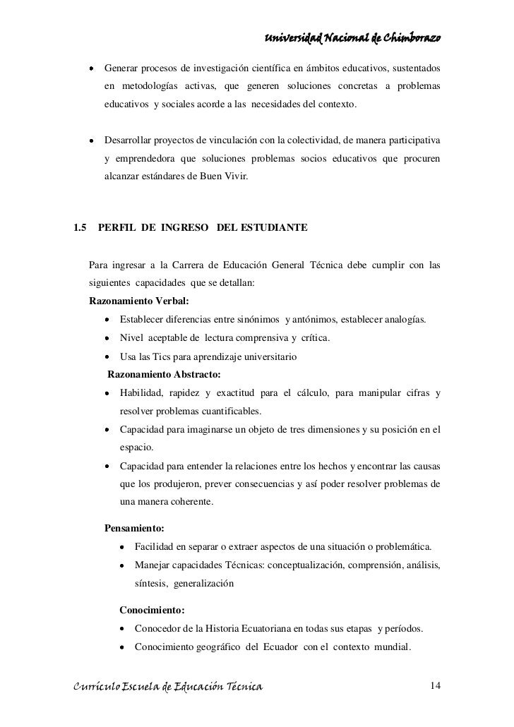 Perfil de un estudiante de electricidad