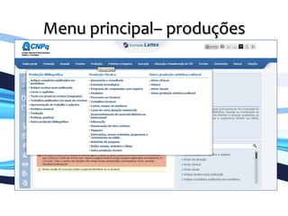 Menu	
  principal–	
  produções	
  
	
  
 