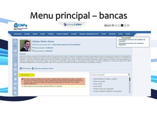 Menu	
  principal	
  –	
  bancas	
  
	
  
 