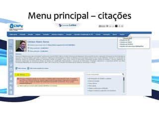 Menu	
  principal	
  –	
  citações	
  
	
  
 