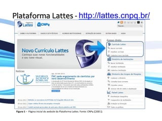 Plataforma	
  Lattes	
  -­‐	
  http://lattes.cnpq.br/	
  
	
  
Figura	
  1	
  –	
  	
  Página	
  inicial	
  do	
  website	
  da	
  Plataforma	
  LaOes.	
  Fonte:	
  CNPq	
  ([200-­‐]).	
  
 