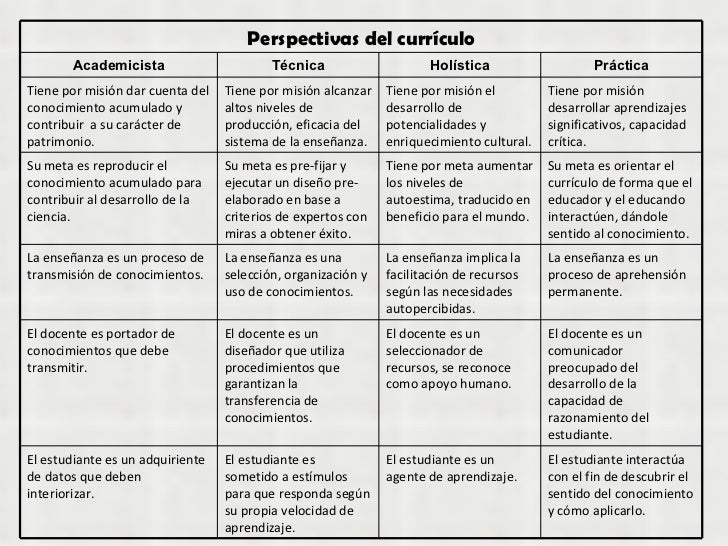 Curriculo perspectivas