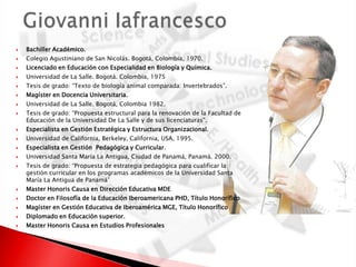 Iafrancesco Curriculo | PPTX