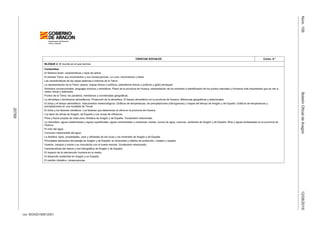 csv: BOA20160812001
12/08/2016BoletínOficialdeAragónNúm.156
20769
CIENCIAS SOCIALES Curso: 5.º
BLOQUE 2: El mundo en el que vivimos
Contenidos:
El Sistema Solar: características y tipos de astros.
El planeta Tierra: sus movimientos y sus consecuencias. La Luna: movimientos y fases.
Las características de las capas externas e internas de la Tierra.
La representación de la Tierra: planos, mapas físicos o políticos, planisferios físicos o políticos y globo terráqueo.
Símbolos convencionales, lenguajes icónicos y simbólicos. Plano de la provincia de Huesca, interpretación de los símbolos e identificación de los puntos naturales y humanos más importantes que se van a
visitar virtual y realmente.
Puntos de la Tierra: los paralelos, meridianos y coordenadas geográficas.
La atmósfera y fenómenos atmosféricos. Protección de la atmósfera. El tiempo atmosférico en la provincia de Huesca: diferencias geográficas y estacionales.
El clima y el tiempo atmosférico. Instrumentos meteorológicos. Gráficos de temperaturas, de precipitaciones (climogramas) y mapas del tiempo de Aragón y de España. Gráficos de temperaturas y
precipitaciones en una localidad de Teruel.
El clima y los factores climáticos. Los factores que determinan el clima en la provincia de Huesca.
Los tipos de climas de Aragón, de España y sus zonas de influencia.
Flora y fauna propias de cada zona climática de Aragón y de España. Vocabulario relacionado.
La hidrosfera: aguas subterráneas y aguas superficiales; aguas continentales y oceánicas; masas, cursos de agua, cuencas, vertientes de Aragón y de España. Ríos y aguas embalsadas en la provincia de
Huesca.
El ciclo del agua.
Consumo responsable del agua.
La litosfera: tipos, propiedades, usos y utilidades de las rocas y los minerales de Aragón y de España.
Principales elementos del paisaje de Aragón y de España: su diversidad y hábitos de protección, cuidado y respeto.
Huertos, campos y monte y su vinculación con el huerto escolar. Vocabulario relacionado.
Características del relieve y red hidrográfica de Aragón y de España.
El impacto de la intervención humana en el medio.
El desarrollo sostenible en Aragón y en España.
El cambio climático: consecuencias.
 