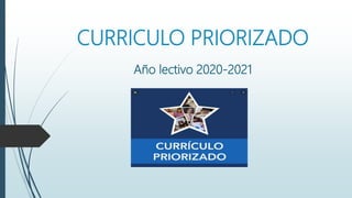 CURRICULO PRIORIZADO
Año lectivo 2020-2021
 