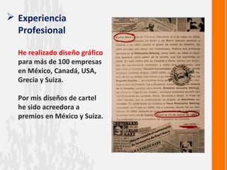  Experiencia
  Profesional

  He realizado diseño gráfico
  para más de 100 empresas
  en México, Canadá, USA,
  Grecia y Suiza.

  Por mis diseños de cartel
  he sido acreedora a
  premios en México y Suiza.
 