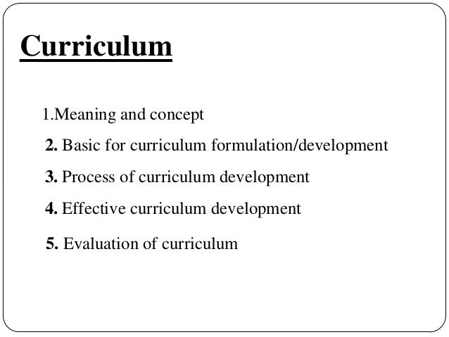 Definition Of Curriculum Development By Different Authors - definitoin