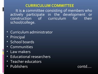 Curriculum development | PPT