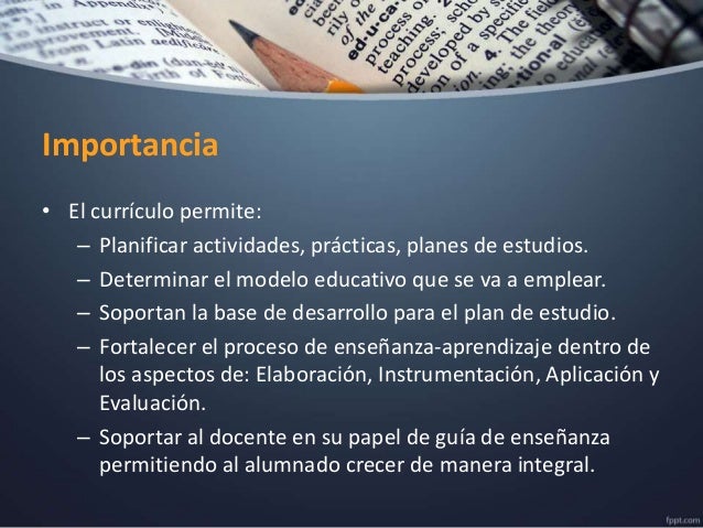 Resultado de imagen para IMPORTANCIA DEL CURRICULUM EDUCATIVO