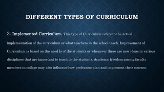 Curriculum | PPTX