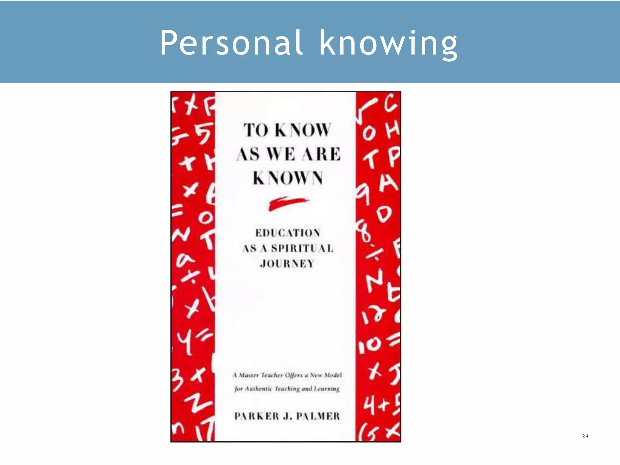 2 4
Personal knowing
 