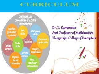 Dr. K. Kumaresan
Asst. Professor of Mathematics,
Thiagarajar College of Preceptors
 