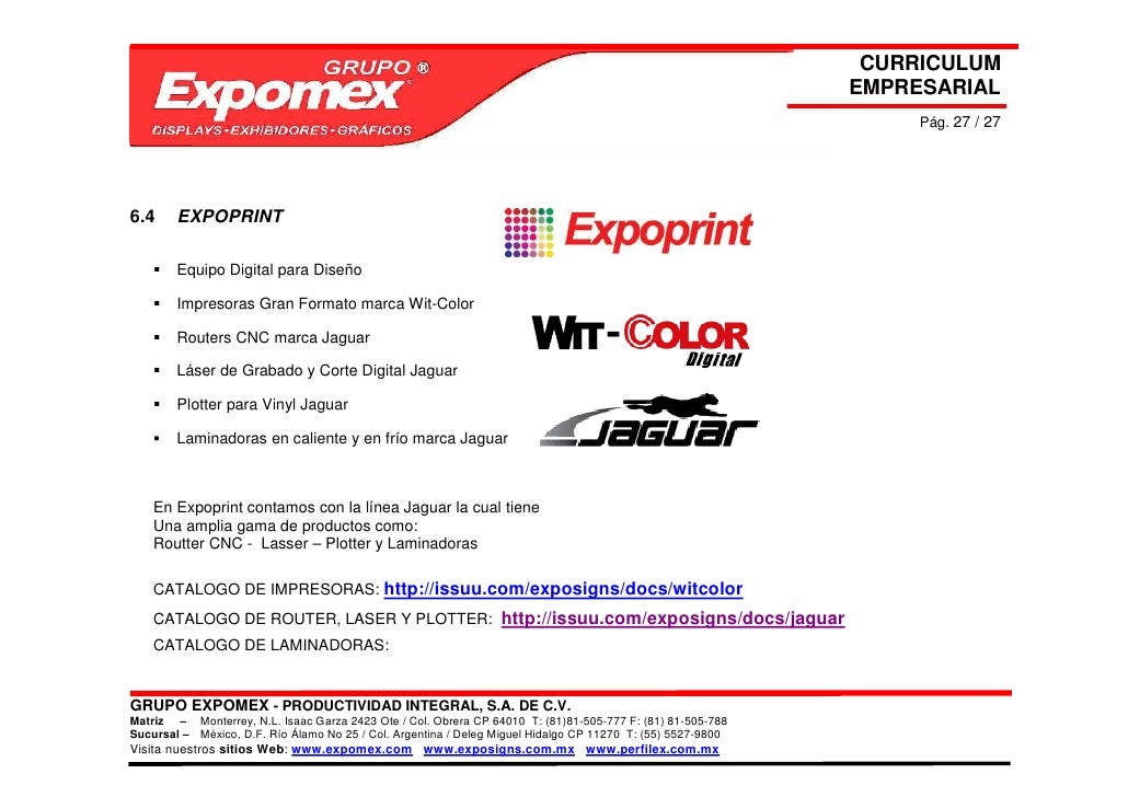 curriculum empresarial 27 728
