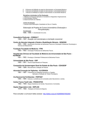 Curriculum Empresarial