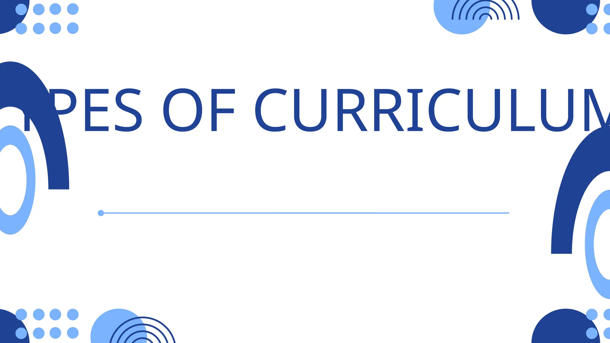 TYPES OF CURRICULUM
 