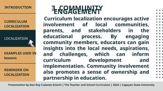 Localization Key Topics CURRICULUM-LOCALIZATION. TOPIC IN THIS SECTOR | PPTX