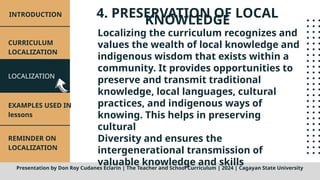 Localization Key Topics CURRICULUM-LOCALIZATION. TOPIC IN THIS SECTOR | PPTX