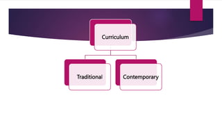 Curriculum
Traditional Contemporary
 