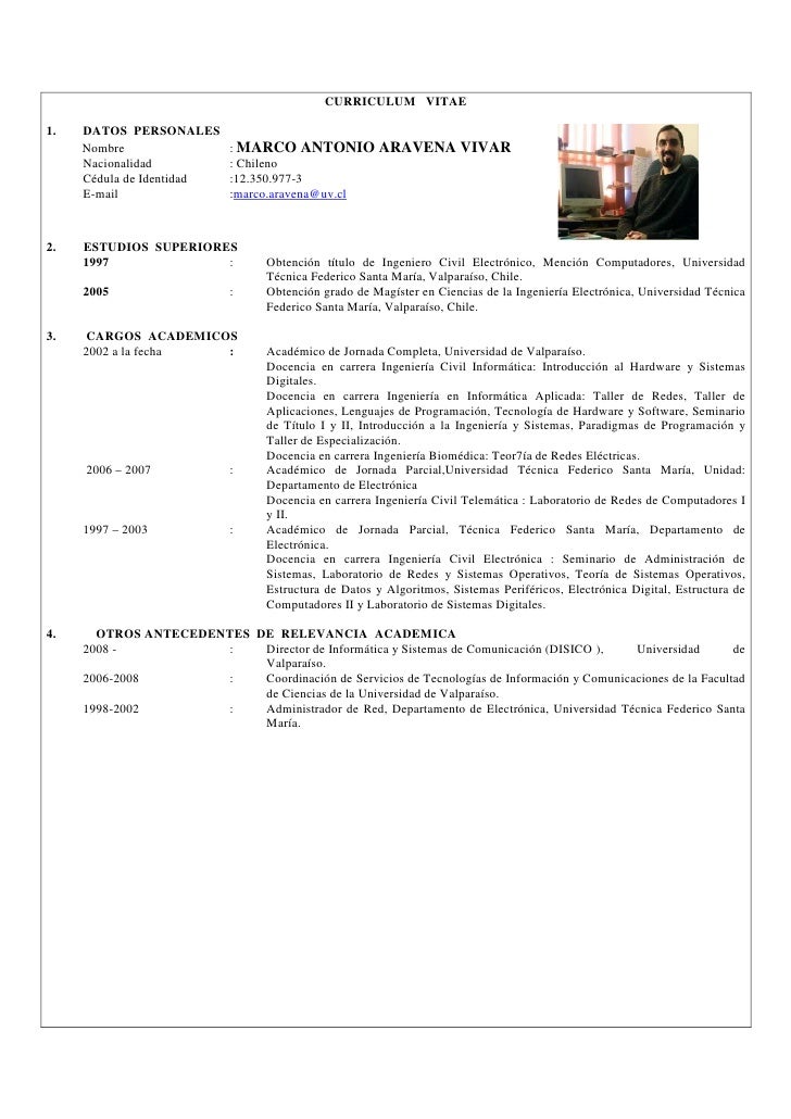 Curriculum Vitae Telematica Usm