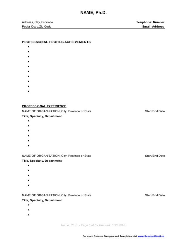 curriculum vitae cv templates