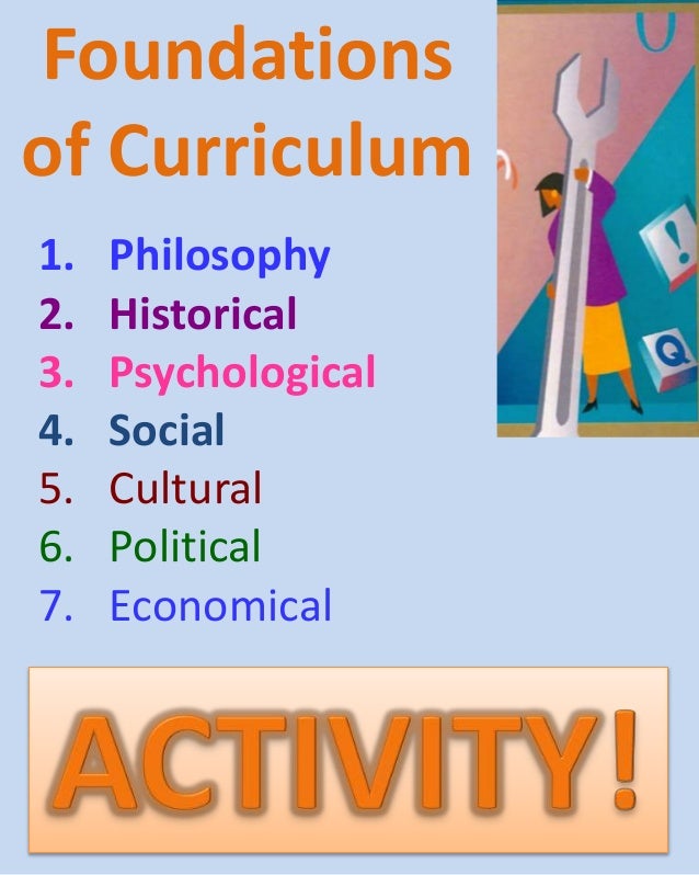 Curriculum Foundation, Principles and Issues