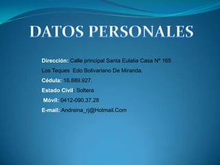 DATOS PERSONALES