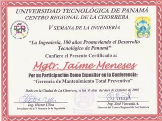 Curriculum Jaime Meneses