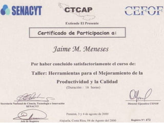 Curriculum Jaime Meneses