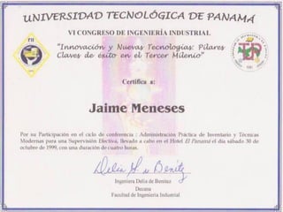 Curriculum Jaime Meneses