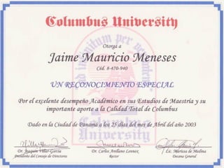 Curriculum Jaime Meneses