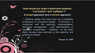 Curriculum and material development | PPTX