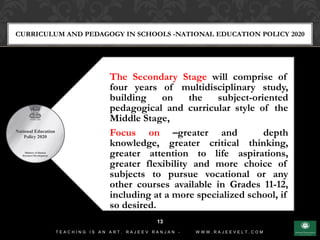 Curriculum and Pedagogy in Schools National Education Policy 2020 | PDF