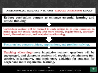 Curriculum and Pedagogy in Schools National Education Policy 2020 | PDF
