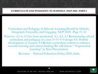 Curriculum and Pedagogy in Schools National Education Policy 2020 | PDF