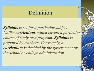 Curriculum and syllabus | PPT | Educational Assessment | Education