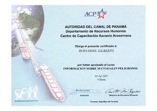 Curriculum certificados