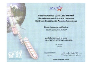 Curriculum certificados