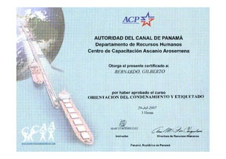 Curriculum certificados