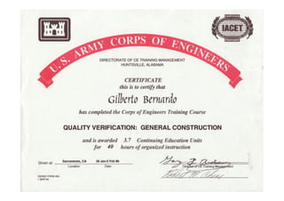 Curriculum certificados