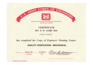 Curriculum certificados