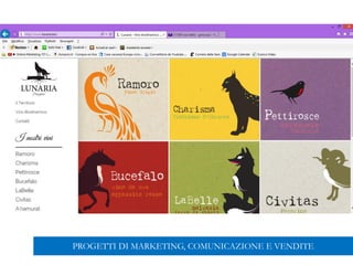 PROGETTI DI MARKETING, COMUNICAZIONE E VENDITE
 