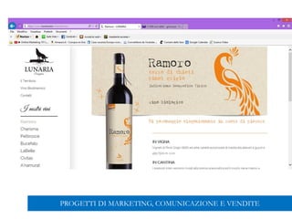 PROGETTI DI MARKETING, COMUNICAZIONE E VENDITE
 