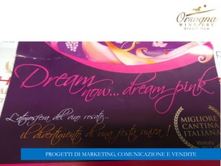 PROGETTI DI MARKETING, COMUNICAZIONE E VENDITE
 