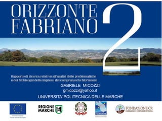UNIVERSITA’ POLITECNICA DELLE MARCHE
GABRIELE MICOZZI
GMICOZZI@YAHOO.IT
GABRIELE MICOZZI
gmicozzi@yahoo.it
UNIVERSITA’ POLITECNICA DELLE MARCHE
 