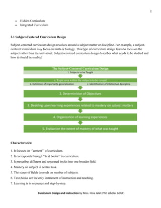 Designs of Curriculum | PDF