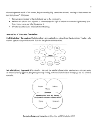 Designs of Curriculum | PDF