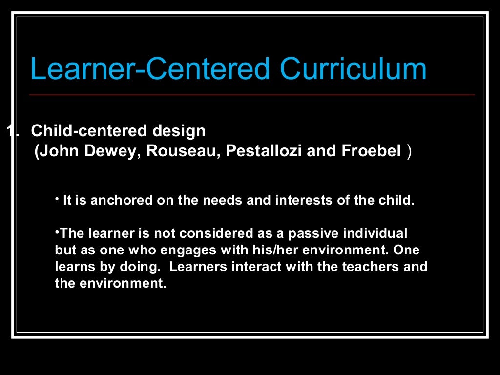 Curriculum design and models
