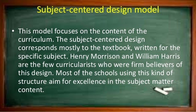 Curriculum design models